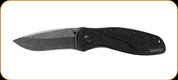 Kershaw Knives - Blur - 3.4" Blade - 14C28N - Black Anodized 6061-T6 Aluminum Handle w/Trac-Tec Inserts - 1670BW
