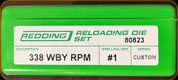 Redding - Full Length Sets - 338 Weatherby RPM - Custom - 80823