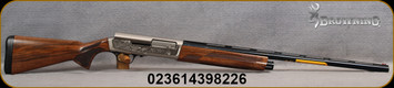 Browning - 12Ga/3"/28" - A5 Ultimate -  Kinematic Drive Semi-Auto - Gloss oil finish Grade III Turkish walnut stock w/vertical grip/Satin nickel Game-Scene Engraved receiver/Blued Barrel, F/O front sight-ivory mid-bead, Mfg# 0118203004 - STOCK IMAGE