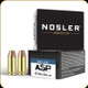Nosler - 45 Auto - 185 Gr - ASP (Assured Stopping Power) - Jacketed Hollow Point - 20ct - 51278