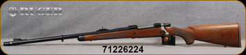 Ruger - 375Ruger - M77 Hawkeye African - LH - Bolt Action Rifle - American Walnut Stock/Satin Blue, 23"Barrel, w/Muzzel Brake 23" Barrel, Mfg# 47121, S/N 71226224