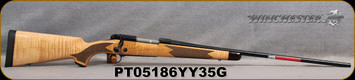 Winchester - 264WM - Model 70 Super Grade Maple - Bolt Action Rifle - Grade AAA Tiger Maple Walnut Stock/Polished Blued, 26"Barrel, 3 Round Hinged Floorplate, Mfg# 535218229, S/N PT05186YY35G