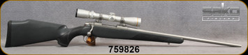 Consign - Sako - 260Rem - Model 75 Synthetic - Grey Synthetic Stock w/Soft-Touch panels/Matted Stainless, 22.4"Barrel, c/w Leupold VX-III, 2.5-8x36mm, Duplex reticle, Optiloks - only 88rds fired