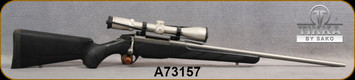 Consign - Tikka - 6.5x55SE - T3 Synthetic Stainless - Bolt Action - Black Synthetic Stock/Matte Stainless, 22.4"Barrel, c/w Burris Fullfield II, 3-9x40, Plex reticle - 75rds fired