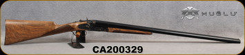 Huglu - 12Ga/3"/30" - 201HRZ - Hammer Sidelock - SxS Double Trigger - Grade AA Turkish Walnut English Stock/Case Hardened Receiver/Black Chrome/Chrome-Lined Barrels, 5pc. Mobile Chokes, SKU# 8681744308939-2, S/N CA200329