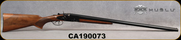 Huglu - 12Ga/3"/30" - 201HRZ - Hammer Sidelock - SxS Double Trigger - Grade A Turkish Walnut Standard Grip/Case Hardened/Black Chrome/Chrome-Lined Barrels, 5pc. Mobile Choke, SKU# 8681715392240, S/N CA190073