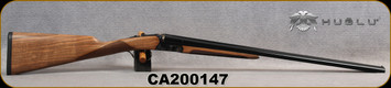 Huglu - 28Ga/2.75"/26" - Model 200A Mini - SxS Single Trigger - Grade AA Turkish Walnut English Grip Stock/Case Hardened Receiver/Blued, SKU# 8681715398136-2, S/N CA200147