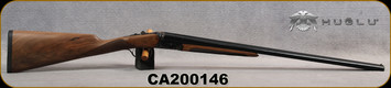Huglu - 28Ga/2.75"/26" - Model 200A Mini - SxS Single Trigger - Grade AA Turkish Walnut English Grip Stock/Case Hardened Receiver/Blued, SKU# 8681715398136-2, S/N CA200146