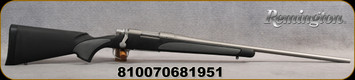 Remington - 308Win - Model 700 SPS Stainless - Bolt Action Rifle - Black Synthetic/Stainless, 24" Barrel, 4 Rounds, Model# R27136