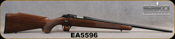 Sako - 22LR - Finnfire II Hunter - Rimfire Bolt Action Rifle - Oil Finish Walnut Monte Carlo Style Stock/Blued, 22"Cold Hammer Forged Light Hunting Contour Barrel, 4rds, No Sight, 2-4lb Adjustable Trigger, Mfg# S1B051610, S/N EA5596