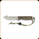 Lamoureux and Sons - Radisson Pro Guide Hunting Knife - 4" Blade - Stainless Steel CPM-S30V - Olive Micarta Canvas Handle - LS-RADI-04