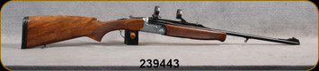 Consign - FAIR - 5.6x57R - K500 - Oil-Finish Select Walnut Stock/Engraved Nickel Receiver/Blued, 23 5/8"Barrel, F/O Sights - only 10rds fired - c/w 1"rings, RCBS Custom Dies - 90rds RWS Factory Ammo available - contact store for details