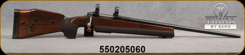Consign - Tikka - 243Win - M55 Target - Walnut Target Stock/Blued Finish, 24.3"Barrel, c/w 1"Rings - in off-white gun sock