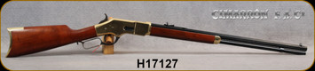 Cimarron - Uberti - 38-40Win - 1866 Yellowboy Sporting Rifle - Walnut Stock/Brass/Standard Blue Finish, 24"Octagon Barrel, 12-Round Capacity, Mfg# CA224, S/N H17127