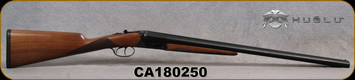 Huglu - 12Ga/3"/26" - 202B - SxS Double Trigger - Turkish Walnut English Stock/Case Hardened Receiver/Chrome-Lined Barrel, 5pc. Mobile Chokes, SKU# 8681744308922, S/N CA180250