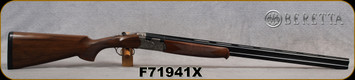 Beretta - 20Ga/3"/28" - Model 686 Silver Pigeon I - O/U - Walnut Stock w/Schnabel/Nickel Finish Engraved Receiver/Blued Barrels, 6x6Rib, Optima BoreHP Choke, Mfg# A3W48P1L2AA311, S/N F71941X