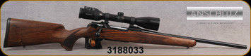 Consign - Anschutz - 9.3x62 - Model 1782 D G-15x1 Classic - Oil-Finish Walnut Classic Stock w/German fish scale Checkering/Blued, 20.5"Thr(15x1)Barrel, Black Anschutz Hard Case, Mfg# 015300/100-1782CLASSIC520 - c/w Swarovski Z6i, 2-12X50, 4A-I