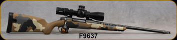 Gunwerks - 7mmPRC - ClymR Rifle System - Tectonic Tan - Carbon Fiber Stock/Titanium GLR Action/20"Carbon Wrap Barrel, Tungsten Finish, Directional Muzzle Brake, Kahles K318i MOAK, 3.5-18x50, Hornady ELD-m & Ballistic Turret