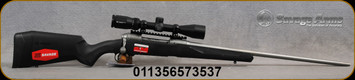 Savage - 7mmRemMag - Model 110 Apex Storm XP Vortex Package - Bolt Action Rifle - Matte Black Synthetic Stock/Stainless, 24"Barrel, 3 Round DBM, Vortex Crossfire II 3-9x40 Riflescope, AccuTrigger, Mfg# 57353