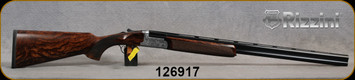 Rizzini - 20Ga/3"/28" - BR110 Dakota - O/U - Optowood Laser wood grain finished Turkish Walnut/Coin Finish game scene & scroll engraved Receiver/Blued Barrels, Single selective trigger, S/N 126917