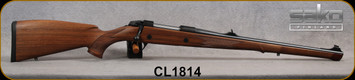 Sako - 9.3x62 - Model 85 M Bavarian Carbine - Oil-Finish Checkered Walnut Full stock w/Rosewood Schnabel & Bavarian cheek piece/Black Steel, 20"Barrel, Adjustable iron sights, Single set trigger, Mfg# SCW409680, S/N CL1814