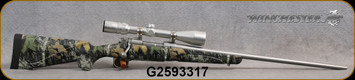Consign - Winchester - 300WSM - M70 Stainless - Factory Camo Stock/Matte Stainless Finish, 24"Barrel, Timney Trigger - only 200rds fired - c/e Bausch & Lomb 4000, 2.5-10x40, plex reticle