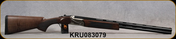 TriStar Arms - 20Ga/3"/26" - Upland Hunter EX Silver II - Big Rock Exclusive - Over/Under Shotgun - Select Turkish Walnut Stock & Forend/Acid-Etched Silver Receiver/Blued, vent-rib barrels, F/O Front Sight, Extractors, Mfg# 98732, S/N KRU083079