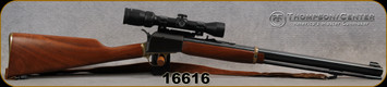 Consign - Thompson Center - 50Cal - Muzzle Loader - Scout - Walnut Stock/Blued, 21"Round Heavy Barrel, only 5rds fired - c/w Bushnell Trophy,1.75-4x32, circle plex reticle, leather sling - in new soft case - see details