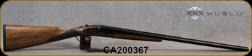 Huglu - 16Ga/2.75"/28" - 200AC - Grade AA Turkish Walnut English Grip/Case Hardened Grade V Hand Engraved Receiver/Chrome-Lined Barrels, Extractors, Fixed Choke (M/IC), SKU# 8682109404846-2GR5, S/N CA200367 - Barrel finish imperfection
