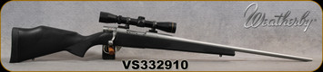 Consign - Weatherby - 22-250Rem - Vanguard - Black Synthetic/Stainless, 24"Barrel, Unfired - c/w Leupold Steel rings & Bases, VX-I 2-7x33, Duplex reticle, synthetic sling - in camo soft gun case