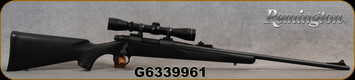 Consign - Remington - 22-250Rem - Model 700ADL Synthetic - Black Synthetic Stock/Blued Finish, 24"Barrel - only 40rds fired, c/w Leupold steel rings & Bases, Leupold VX-I, 2-7x 33mm LR Duplex Reticle - in Mad Dog soft case
