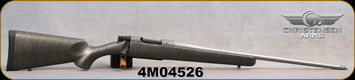 Consign - Christensen Arms - 308Win - Mesa Titanium - Bolt Action Rifle - Metalic Grey W/Black Webbing Carbon Fiber Composite/Bead Blasted Stainless, 22"Threaded Barrel, Radial Muzzle Brake, 1:10"Twist, Mfg# 801-01025-00 - New, in box