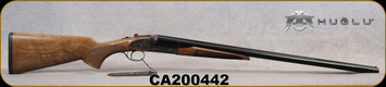 Huglu - 12Ga/3"/28" - 200ACE - SxS Single Trigger - Ejectors - Grade AA Turkish Walnut Standard Grip Stock/Case Hardened Receiver w/Gr5 Hand Engraving/Chrome-Lined Barrels, 5pc. Mobile Choke, SKU# 8681715392103-2, S/N CA200442