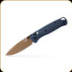 Benchmade Knives - Bugout - 3.24" Flat Dark Earth Blade - CPM-S30V - Crater Blue Grivory Handle - 535FE-05