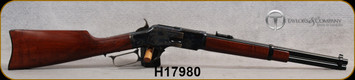 Taylor's & Co - Uberti - 44-40Win - Model 1873 Carbine CH Short Stroke - Lever Action - Walnut Straight-Grip Stock/Case Hardened Frame/Blued, 16 1/8"Round Barrel, Mfg# 550060, S/N H17980