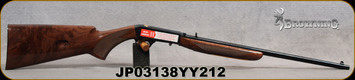 Browning - 22LR - SA 22, Grade VI Blued - High grade walnut stock/Engraved receiver w/gold game scene/Blued Finish, 19.25"Barrel, Mfg# 021002102, S/N JP03138YY212