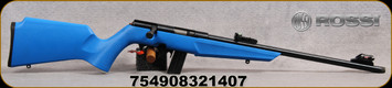 Rossi - 22LR - RB 22 Compact Blue - Bolt Action Rifle - Blue Synthetic/Blued, 16.5" Threaded Barrel, Fiber Optic Front & Rear Sights, 10 Round Magazine, Mfg# RB22L1611BL