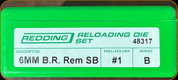 Redding - Small Base Die Set - 6 BR Rem - 48317