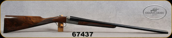 Chapuis Armes - 20Ga/3"/28" - UGP Classic - S/S - Extractors - Grade AA Select Walnut Straight English-style Stock w/Splinter Forend/Fine english scroll engraving/Blued Barrels, Mfg# 2M3BX7CIDA-S06, S/N 67437