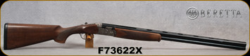 Beretta - 20Ga/3"/28" - Model 686 Silver Pigeon I - O/U - Walnut Stock w/Schnabel/Nickel Finish Engraved Receiver/Blued Barrels, 6x6Rib, Optima BoreHP Choke, Mfg# A3W48P1L2AA311, S/N F73622X
