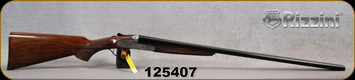 Rizzini - 20Ga/3"/29" - BR552 Special - side-by-side - Select Turkish Walnut stock w/splinter forearm/Coin Finish Steel frame w/sideplates + ornamental scroll engraving/Blued Barrels, S/N 125407