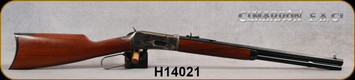 Cimarron - 38-55Win - Model 1894 Short Rifle - Lever Action - Walnut Stright-Grip Stock/Case Hardened Frame/Blued, 20"Octagonal Barrel, Mfg# CA2902, S/N H14021
