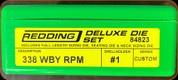 Redding - Deluxe Die Set - 338 Wby RPM - Custom - 84823