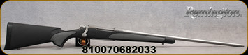 Remington - 30-06Sprg - Model 700 SPS Stainless - Bolt Action Rifle - Black Synthetic Stock w/Grey Touch Points/Stainless Finish, 24"Barrel, Hinged Floorplate, Mfg# R27269