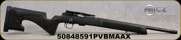 CZ - 22LR - Model 457 Long Range Precision(LRP) - Black Soft Touch Composite Stock/Matte Blued, 20"Fluted, Threaded(1/2x20)Varmint Barrel, 25 MOA Weaver-Style Rail, Mfg# 5084-8591-PVBMAAX