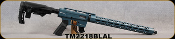 Derya - 22LR - TM-22 - Semi-Auto Rimfire - Blue Anodized Adjustable Stock/Matte Black Finish, 18"Threaded(1/2x28) Barrel, (2)10rd magazines - Mfg# TM22-18-BL-AL