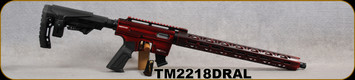 Derya - 22LR - TM-22 - Semi-Auto Rimfire - Distressed Red Adjustable Stock/Matte Black Finish, 18"Threaded(1/2x28) Barrel, (2)10rd magazines - Mfg# TM22-18-DR-AL