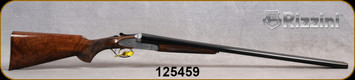 Rizzini - 12Ga/3"/29" - BR552 Special - side-by-side - Select Turkish Walnut stock w/splinter forearm/Coin Finish Steel frame w/sideplates + ornamental scroll engraving/Blued Barrels, S/N 125459
