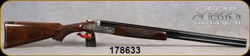 Caesar Guerini - 20Ga/3"/30" - Apex Field - O/U - Deluxe Walnut Prince of Wales grip w/rounded fore-end & skeletal grip cap/hand-polished coin finish full-coverage Engraved Receiver/Blued Barrels, Chome-lined bore, S/N 178633