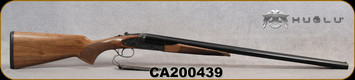 Huglu - 12Ga/3"/28" - 200ACE - SxS Single Trigger - Ejectors - Grade AA Turkish Walnut Standard Grip Stock/Case Hardened Receiver w/Gr5 Hand Engraving/Chrome-Lined Barrels, 5pc. Mobile Choke, SKU# 8681715392103-2, S/N CA200439
